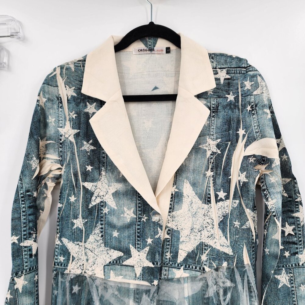 ORIGAMI Victorian Lace Star Print Cardigan Duster S-XXL NWT - Picture 9 of 16